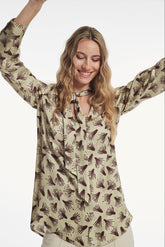 EMBOSSED EFFECT PRINT ODRIA BLOUSE